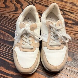 Time and Tru Cream and Tan Sneakers